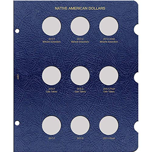 Whitman US Native American Dollar Coin Album Page 2015-2017 #4451