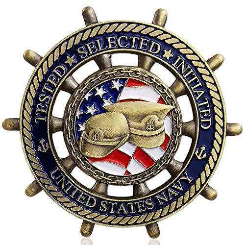 US Navy Chief Petty Officers Challenge Coin Rudder Shape Coins Gift