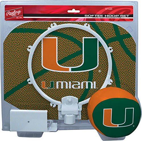 NCAA Miami Hurricanes Kids Slam Dunk Hoop Set, Green, Small
