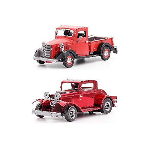fascinations Metal Earth 3D Metal Model Kits Ford Set of 2 - 1932 Coupe - 1937 Pickup