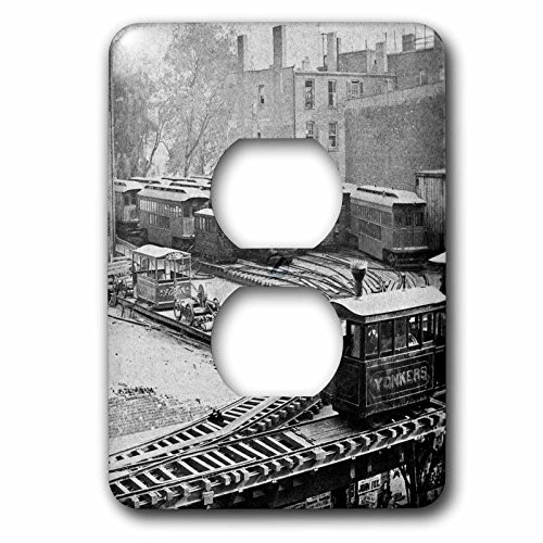 3dRose lsp_97708_6 New York City Train on Ny Elevated Railroad Yonkers Switch Station 1860S Light Switch Cover