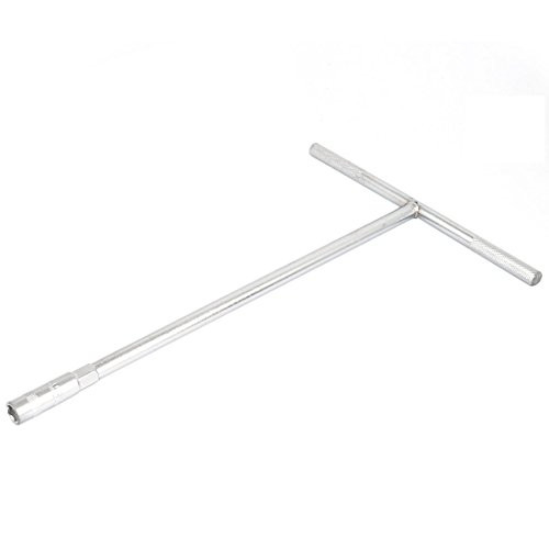 uxcell T Handle 8mm Hex Socket Hexagon Key Wrench Nut Driver Silver Tone