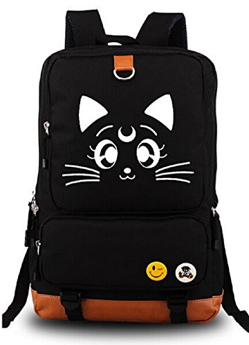 YOYOSHome Anime Sailor Moon Cartoon Luna Canvas Luminous Bookbag Backpack School Bag