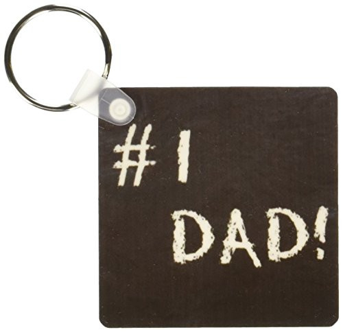 3dRose Number one dad - Key Chains, 2.25 x 4.5 inches, set of 2 (kc_178701_1)
