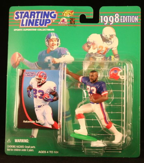 Starting Lineup ANTOWAIN Smith / Buffalo Bills 1998 NFL Action Figure & Exclusive NFL Collector Trading Card Starting Lineup ANTOWAIN Smith / Buffalo Bills 1998 NFL Action Figure & Exclusive NFL Collector Trading Card