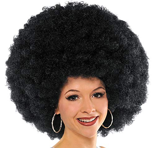 AMSCAN Biggest Afro Ever Wig Halloween Costume Accessories, Black, One Size