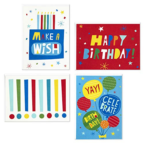 Hallmark Birthday Cards Assortment, Make A Wish (48 Cards with Envelopes)