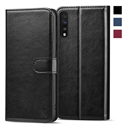 KILINO Galaxy A50 / A50s / A30s Wallet Case [Shock-Absorbent Bumper][Card Slots][Kickstand][RFID Blocking] Leather Flip Case Compatible with Samsung Galaxy A50 / A50s / A30s - Black