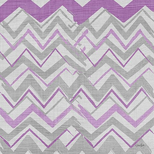 Posterazzi PDXDSSQ293A2SMALL Orchid Gray Stripes 1 Photo Print, 18 x 18, Multi