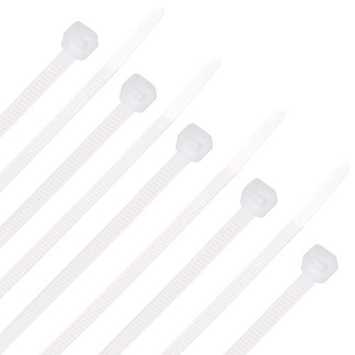 uxcell Nylon Cable Ties 10 Inch Self-Locking Zip Ties 0.16 Inch Width White 50pcs