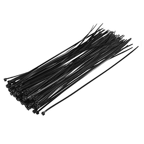 uxcell Nylon Cable Ties 8 Inch Self-Locking Zip Ties 0.13 Inch Width Black 150pcs