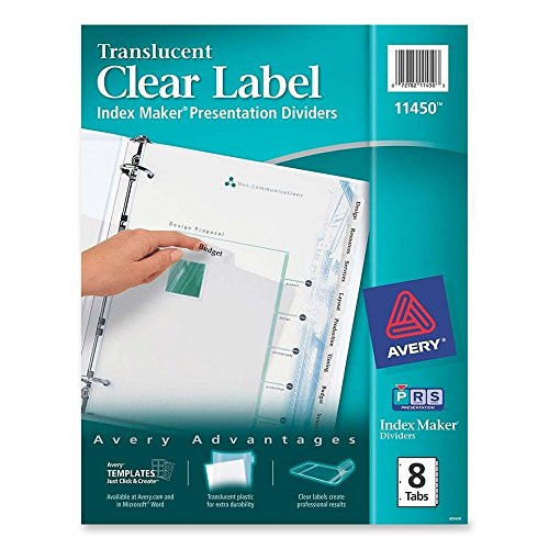 AVE11450 - Avery Index Maker Clear Label Punched Dividers