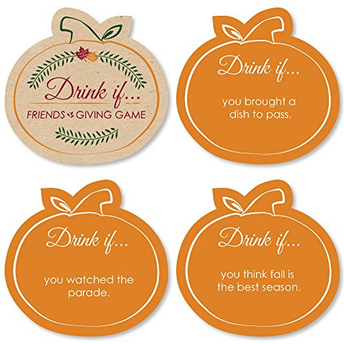 Big Dot of Happiness Drink If Game - Friends Thanksgiving Feast - Friendsgiving Party Game - 24 Count Big Dot of Happiness Drink If Game - Friends Thanksgiving Feast - Friendsgiving Party Game - 24 Count