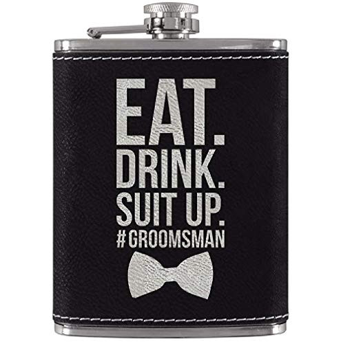 Carson Groomsman Flask