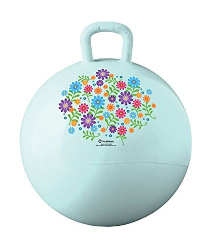 Hedstrom Whimsy Hopper Ball (55-8302), 15 Inches - Flowers, Blue