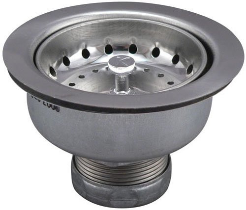 Keeney 1443SS Short Shank Sink Strainer with Fixed Post Basket, Stainless Steel