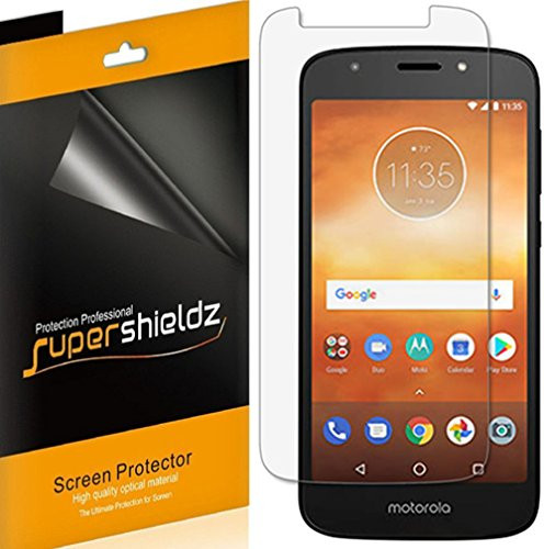 (6 Pack) Supershieldz for Motorola (Moto E5 Play) Screen Protector, 0.23mm, High Definition Clear Shield (PET)
