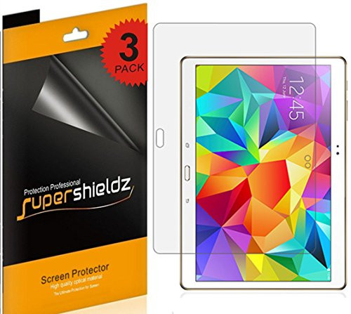 (3 Pack) Supershieldz for Samsung Galaxy Tab S 10.5 inch Screen Protector, High Definition Clear Shield (PET)
