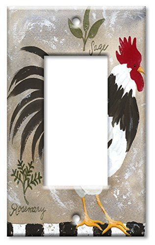 Single Gang Rocker Wall Plate - Jennifers Rooster