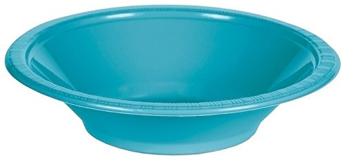 Creative Converting 28103951 Plastic Solid Bowl (12 Pack), 12 oz, Bermuda Blue