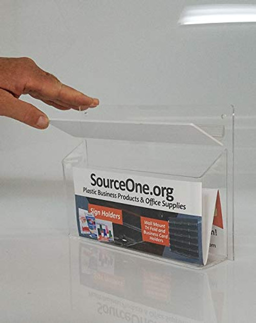 SOURCEONE.ORG Source One Outdoor Brochure Holder Acrylic Wall Mounting Literature Dispenser