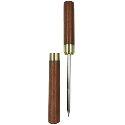 9" Ice Picks Stainless Steel Wooden Handle With Cover for Kitchen, Bars, Bartender,Picnics, Camping, And Restaurant (Red sandal wood)