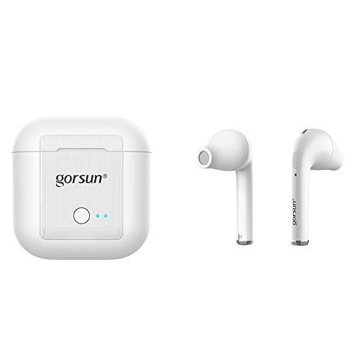 Wireless Earbuds, Bluetooth Earbuds with Touch Control, in Ear Bluetooth 5.0 Headphone Noise Cancelling TWS Earbuds with Charging Case and Build-in Microphone - White