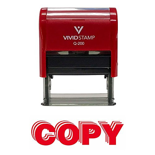 Copy Self-inking Office Rubber Stamp - Copy Stacked Design (Red) - M