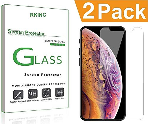 RKINC Screen Protector for iPhone 11 Pro 5.8", Tempered Glass Screen Protector[0.3mm, 2.5D][Bubble-Free][9H Hardness][Easy Installation][HD Clear] for Apple iPhone 11 Pro 5.8 inch(2 Pack)