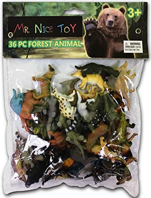 Mr. Nice Toy 36 Piece Forest Animal Set Assortment 1.5" to 3" figures"Styles May Vary" Multicolor Mr. Nice Toy 36 Piece Forest Animal Set Assortment 1.5" to 3" figures"Styles May Vary" Multicolor