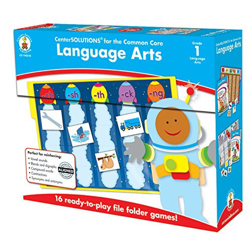 Carson-Dellosa CD-140310 Language Arts File Folder Game, Grade 1, 16 Games, 29 Sheets of Cards (Pack of 45)