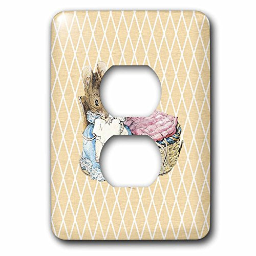 3dRose lsp_79404_6 Peter Rabbit Sweet Mouse Family Plug Outlet Cover