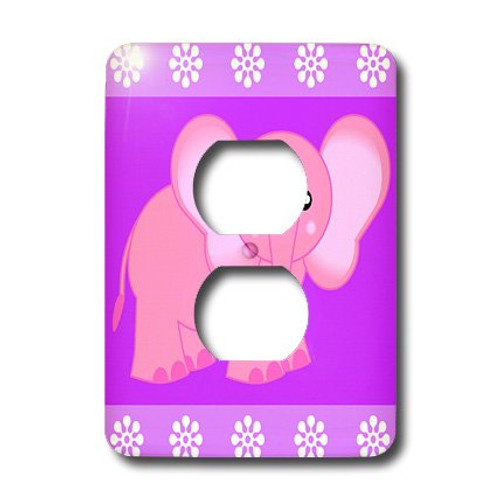 3dRose lsp_6098_6 Pink Baby Elephant 2 Plug Outlet Cover, Multicolor 3dRose lsp_6098_6 Pink Baby Elephant 2 Plug Outlet Cover, Multicolor