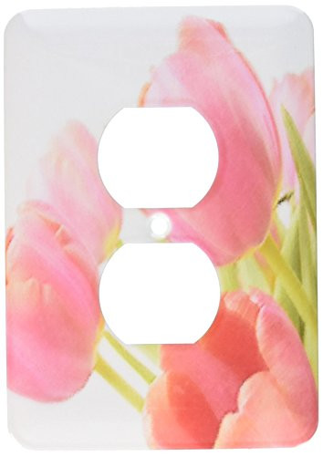 3dRose lsp_59793_6 Pink Tulips In Abstract 2 Plug Outlet Cover