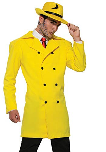Forum Men's Pop Art Gangster Yellow Jacket Adult Costume, as Shown, STANDARD