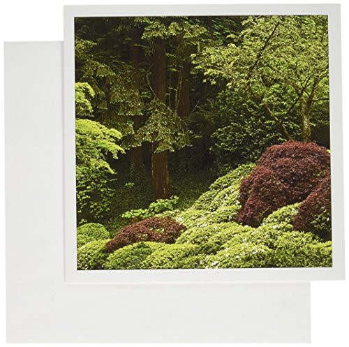 3dRose Portland Japanese Garden, Spring, Oregon, Usa - Greeting Cards, 6 x 6", Set of 6 (gc_207342_1)