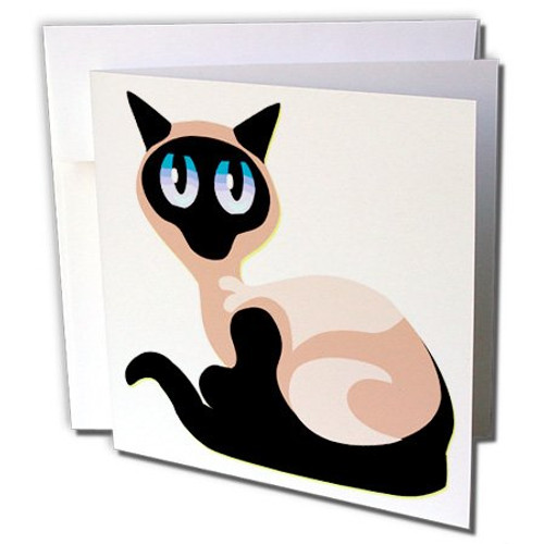 3dRose Pretty Blue eyed Siamese Cat Greeting Cards, 6" x 6", Set of 6 (gc_150888_1) 3dRose Pretty Blue eyed Siamese Cat Greeting Cards, 6" x 6", Set of 6 (gc_150888_1)