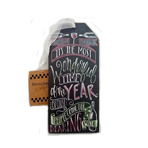Primitives by Kathy Funny "Bearing Wine" Chalkboard Ornament