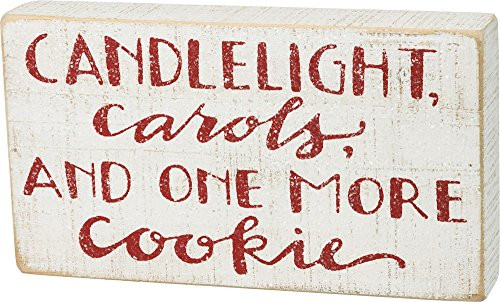 Primitives by Kathy Hand Lettered One More Cookie Christmas Slat Box Sign Primitives by Kathy Hand Lettered One More Cookie Christmas Slat Box Sign