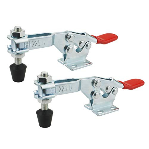 BNYZWOT 500lbs Holding Capacity Toggle Clamps Horizontal Quick-Release Handle Toggle Clamp 225D 2Pcs