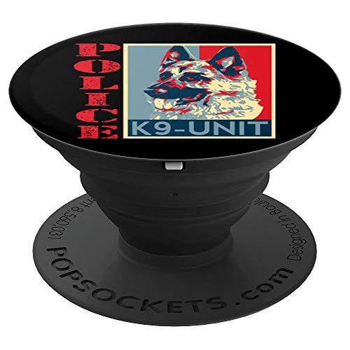 Police K-9 Unit Thin Blue Line Officer Dog German Shepherd PopSockets Grip and Stand for Phones and Tablets