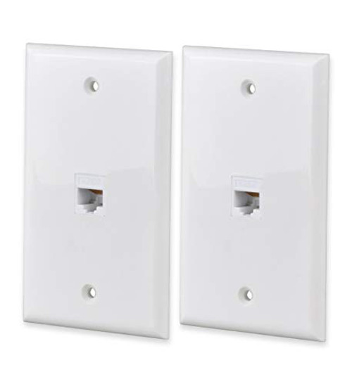 DCFun Ethernet Wall Plate, RJ45 CAT6 Punch Down Termination Network Keystone Jack Inserts Connector for Wallplate - Pack of 2 DCFun Ethernet Wall Plate, RJ45 CAT6 Punch Down Termination Network Keystone Jack Inserts Connector for Wallplate - Pack of 2