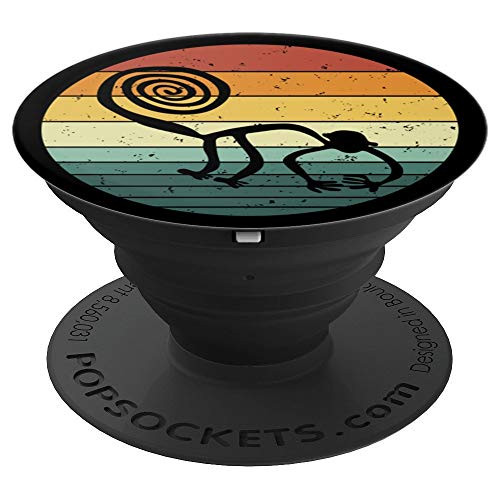 Nazca Lines Monkey Spiral Tail Alien UFO Ancient Peru PopSockets Grip and Stand for Phones and Tablets