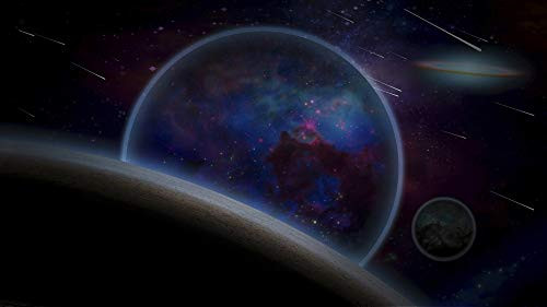 Posterazzi PSTRFF201194S Purple Exoplanets System. 3D Rendering Photo Print, 11 x 17, Multi