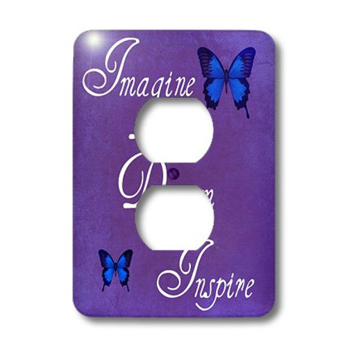3dRose lsp_39253_6 Purple Imagine, Dream, Inspire Butterflies- Inspirational Art- Affirmations 2 Plug Outlet Cover 3dRose lsp_39253_6 Purple Imagine, Dream, Inspire Butterflies- Inspirational Art- Affirmations 2 Plug Outlet Cover