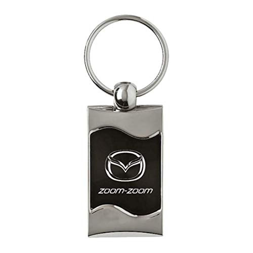 DanteGTS Mazda Zoom-Zoom Zoom Zom Logo Rectangular Wave Key Chain Black