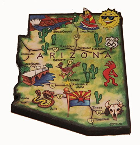 Arizona State Decowood Jumbo Wood Fridge Magnet 3