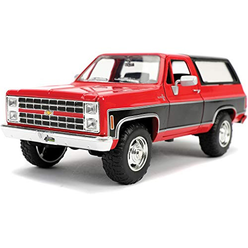 1980 Chevrolet Blazer K5 Red and Black Just Trucks 1/24 Diecast Model Car by Jada 31593 MJ 1980 Chevrolet Blazer K5 Red and Black Just Trucks 1/24 Diecast Model Car by Jada 31593 MJ