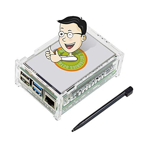 UCTRONICS for Raspberry Pi 4 Touchscreen with Case, 3.5 Inch TFT LCD Portable Display with Stylus
