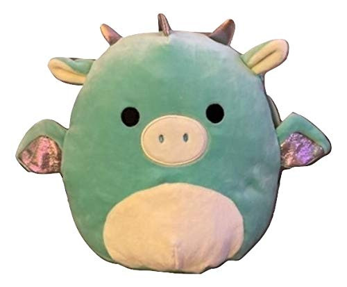 Squishmallow Kellytoy 8 Inch Miles The Dragon (White Ears & Nose) - Super Soft Plush Toy Animal Pillow Pal Pillow Buddy Stuffed Animal Birthday Gift Holiday